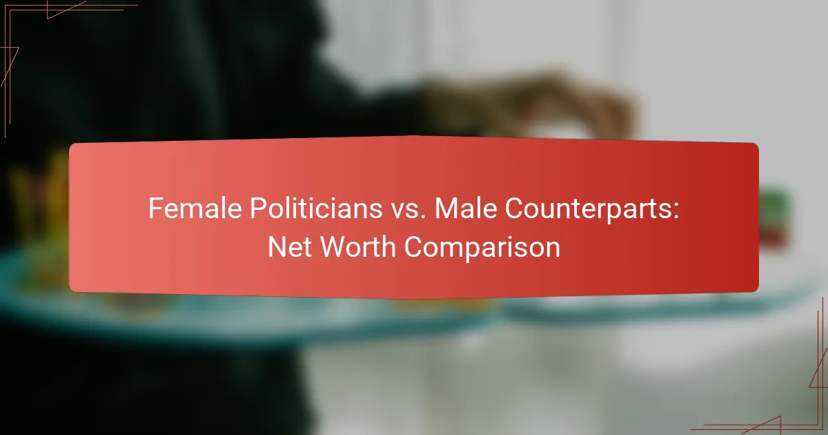 Female Politicians vs. Male Counterparts: Net Worth Comparison