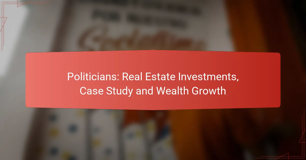 Politicians: Real Estate Investments, Case Study and Wealth Growth