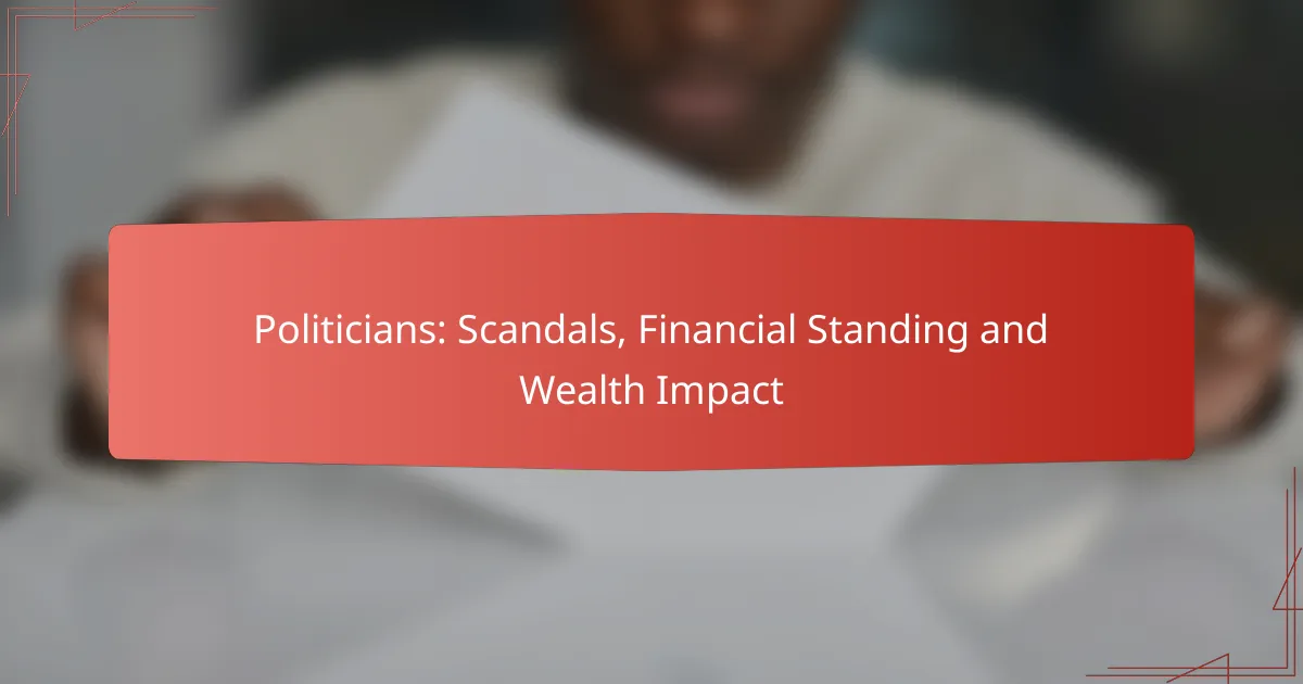 Politicians: Scandals, Financial Standing and Wealth Impact