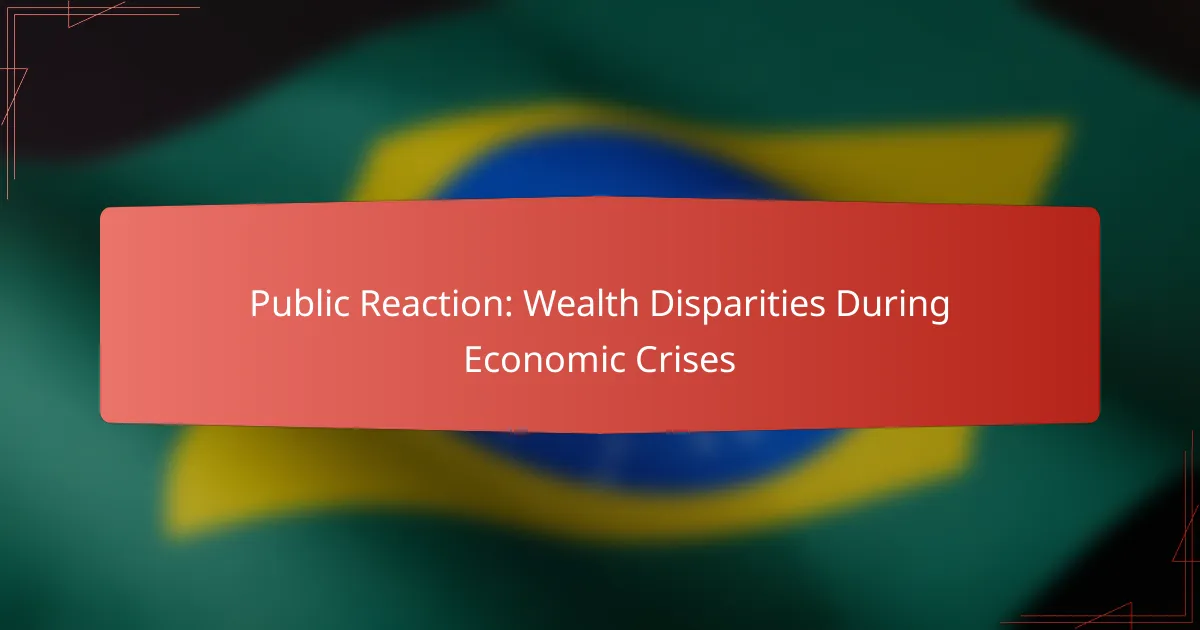 Public Reaction: Wealth Disparities During Economic Crises