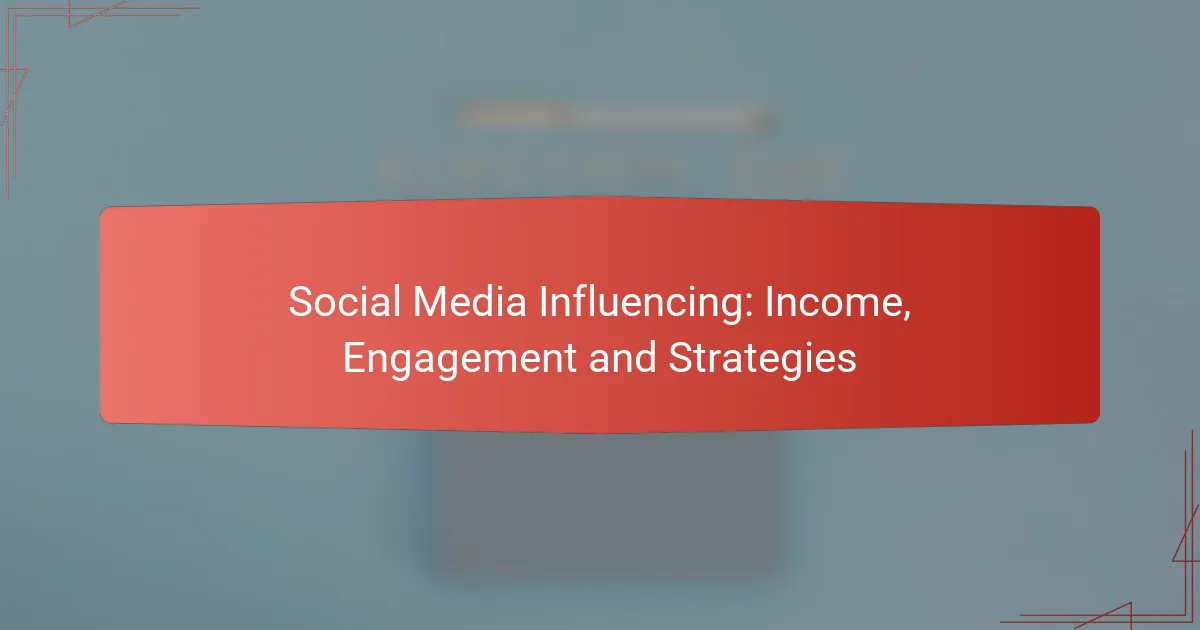 Social Media Influencing: Income, Engagement and Strategies