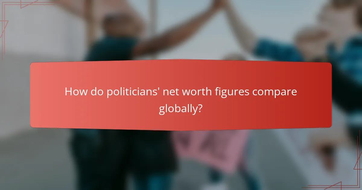 How do politicians' net worth figures compare globally?