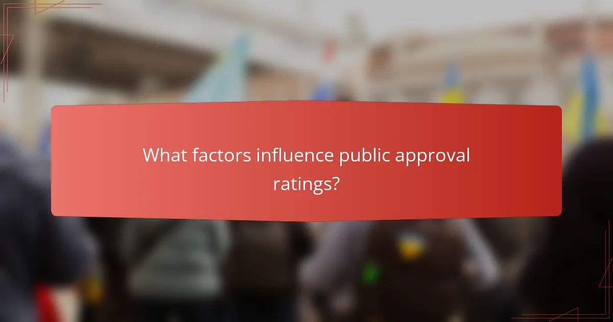 What factors influence public approval ratings?