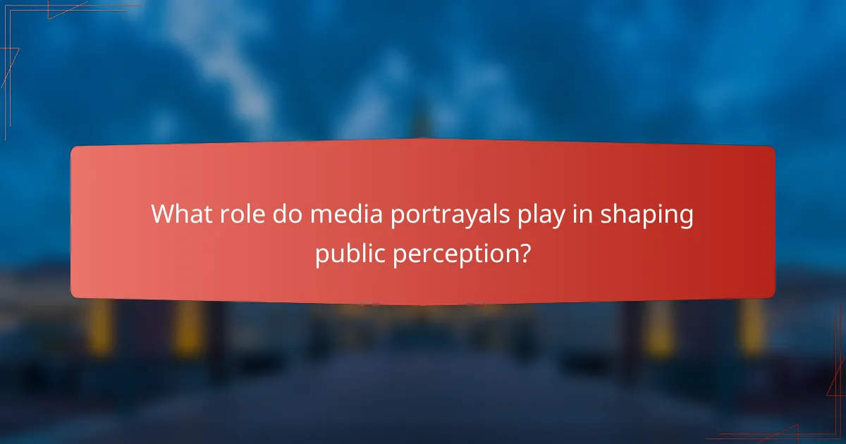 What role do media portrayals play in shaping public perception?