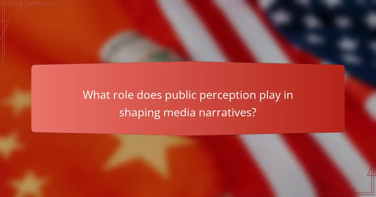 What role does public perception play in shaping media narratives?