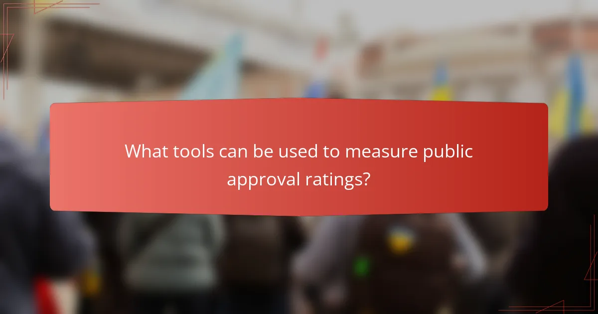 What tools can be used to measure public approval ratings?